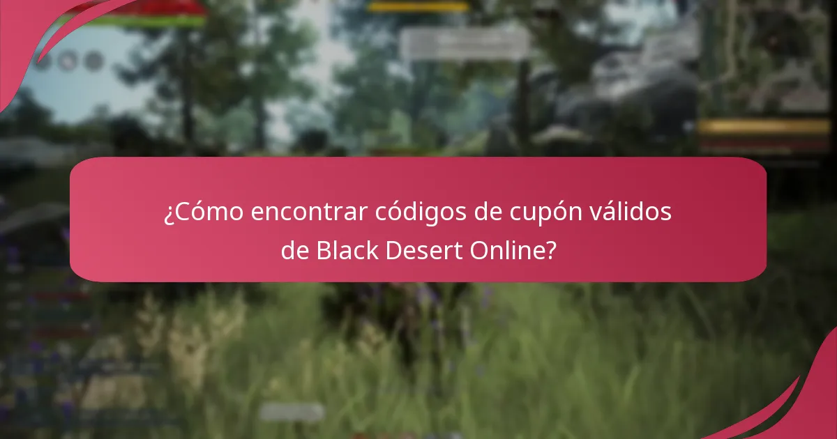¿Cómo canjear códigos de cupón de Black Desert Online?