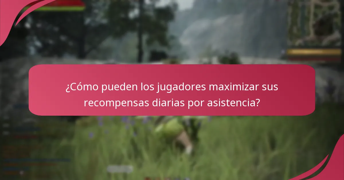¿Qué categorías de objetos se incluyen en las recompensas diarias por asistencia?