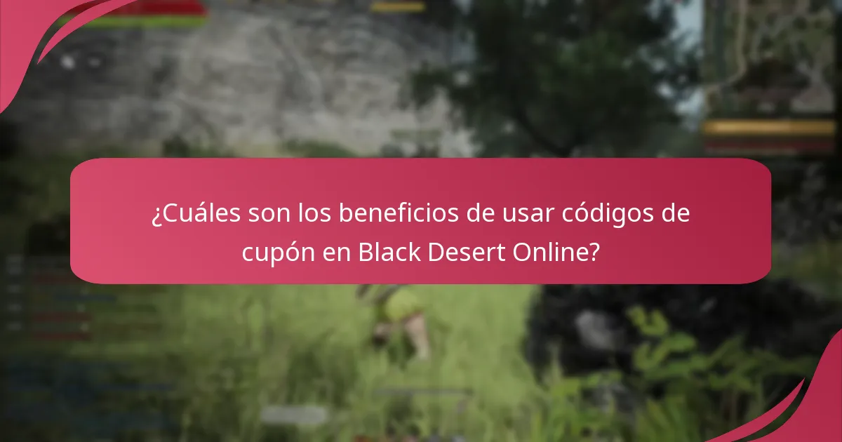 ¿Qué códigos de cupón están actualmente disponibles para Black Desert Online?