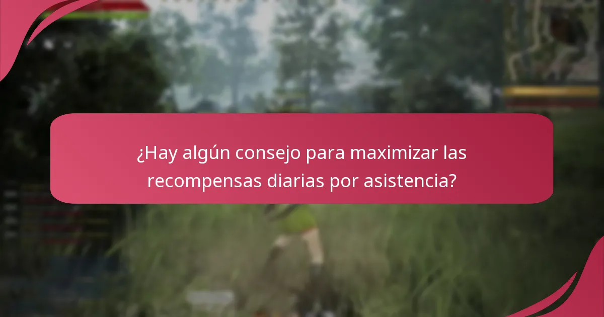 ¿Qué recompensas están disponibles a través de la Asistencia Diaria?